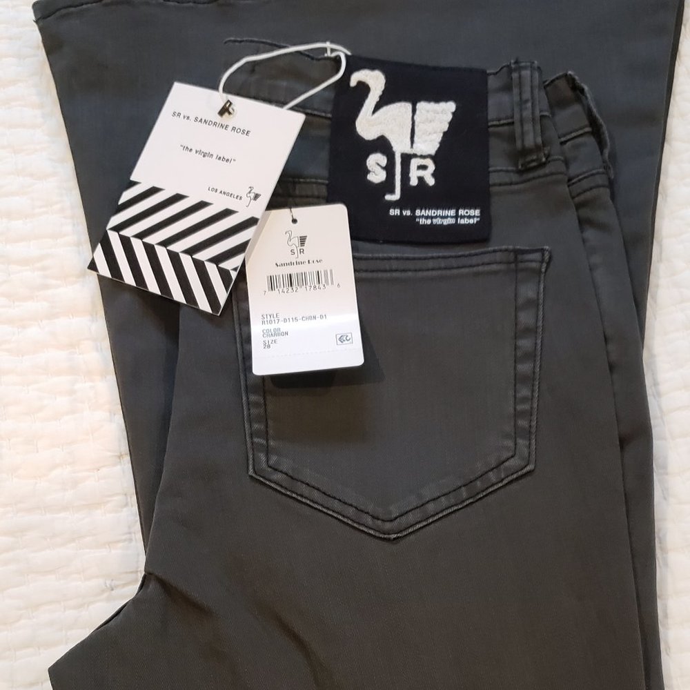 NWT Free People x Sandrine Rose Super Flare Jeans Denim Pants: Charbon